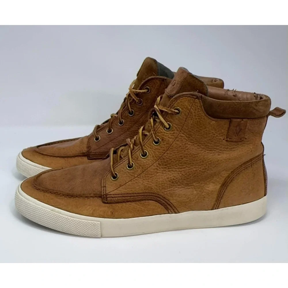 Polo Ralph Lauren Chukka Boots Mens 10 D Brown Leather Hi Top Shoe Tedd Preppy